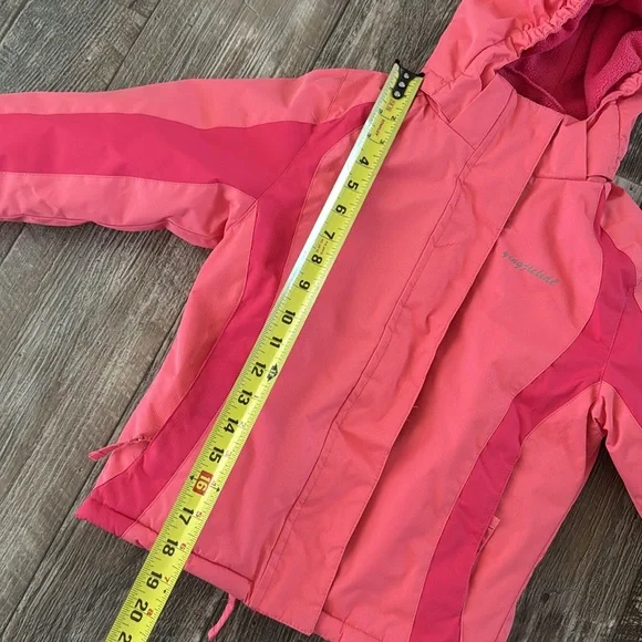 YINGJIELIDE Girl's Waterproof Ski Jacket,Kids Outdoor windproof Jacket,Fleec 5-6